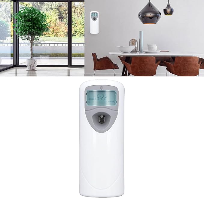 Topyond Automatic Air Freshener Spray Dispenser, Wall-Mounted Adjustable Fragrance Diffuser, Standing Essential Oil Dispenser for Home, Office, Hotel