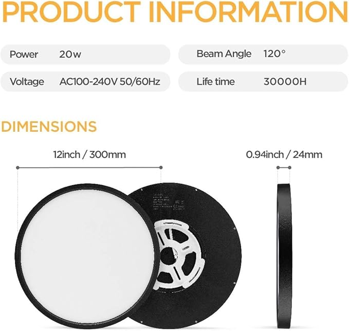 TALOYA12 Inch Flush Mount LED Ceiling Light Fixture, 4 Pack Black Ceiling Light for Bedroom Kitchen Living Room Laundry, 5 CCT Selectable, Easy to Install and Ultra Slim,Non-dimmable