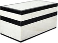 Handicrafts Home Large Decorative Storage Box with Lid – Black White Modern Jewelry Box, Keepsake Storage Box for Coffee Table, Bedroom, Shelf & Home Decor – Mono Court 10 x 5 x 5