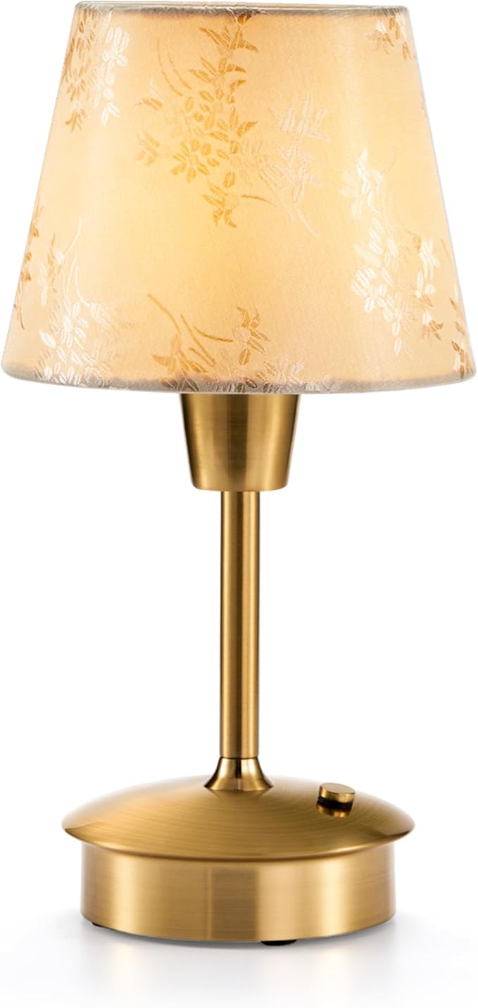 UMEXUS Small Cordless Table Lamp for Restaurant Dinner Table, 5200mAh Battery Operated Touch Lamps Rechargeable Dimmable Portable Night Light for Bedside Dining Living Room Patio Kitchen Outdoor