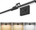 VONLUCE 24" LED Bathroom Vanity Light, 3CCT Modern Vanity Lights with 360° Rotatable Head & Swing Arm, 10.3W Bathroom Light Fixture Over Mirror, LED Lights for Bathroom Bedroom, Matte Black