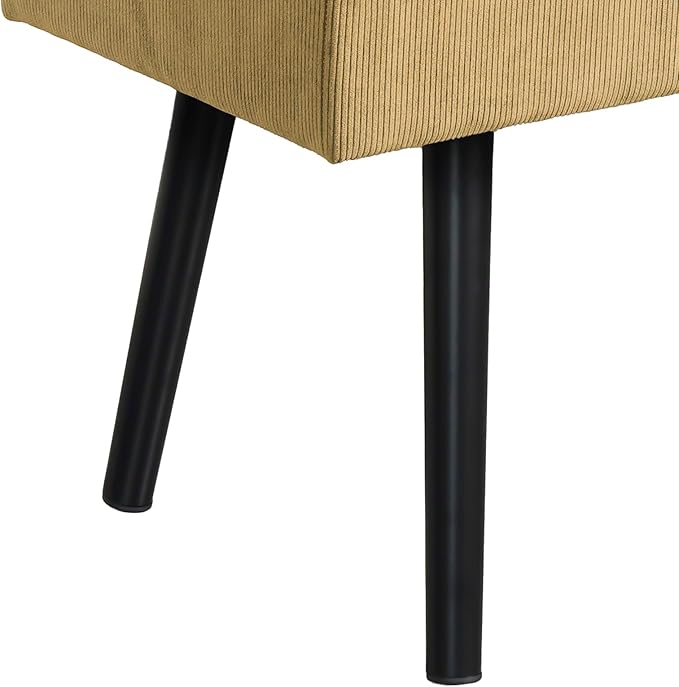 Entryway Bench - Bench for Bedroom, Modern Ottoman End of Bed, Corduroy Padded Benches for Living Room, Foyer, Mudroom, Hallway - 39" L x 14" W x 17" H
