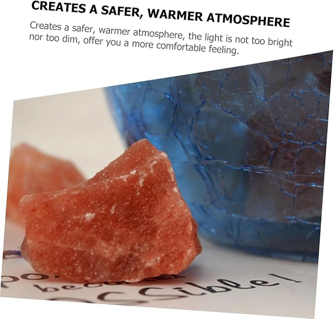USB Himalayan Rock Night Light for Home Decor Glass Cracked Design for Bedroom Yoga Meditation and Relaxing Ambience