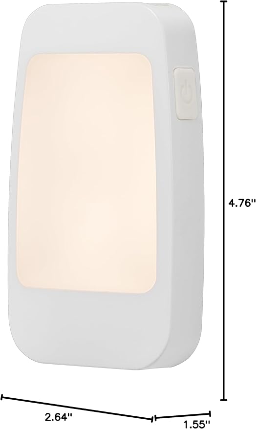 GE 4-in-1 LED Power Failure Night Light, Dusk-to-Dawn Sensor, Foldable Plug, Portable, Flashlight, Ideal for Storm, Outage, Emergency, Blackout, Hurricane, Tornado, White, 29679