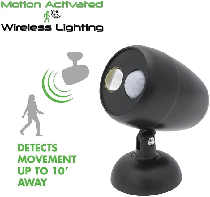 LitezAll Motion Activated LED Spotlight, Battery Operated Wireless Motion Sensor Light for Indoor/Outdoor Use, Compact Security Light for Home, Garage, Hallways, and Entryways