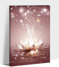 Zen Lotus Floral Pictures Wall Art, Water Lily Bloom Picture, Lotus Flower Canvas Art Print, Calm Relax Poster, Spiritual Zen Flower Print for Zen Office Decor Meditation Poster32x48 inch