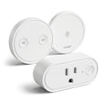 LoraTap Wireless Outlet - Ergonomic Round Remote (Comfort Grip!) + Magnetic Wall Base - Stick & Grab, No Wall Damage - 15A/1875W 100ft Range - Control for Hard-to-Reach Sockets, No More Bending