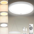 Motion Sensor Light Indoor with Remote And Hanging Chain, Rechargeable 3 Colors Ceiling Lights, Magnetic Wireless LED Closet Lamp,Battery Powered for garage Shower Stairs Hallway Shed Pantry Patio