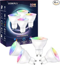GU10 Smart Spot Light Bulb Compatible with Alexa, Google Home, SmartThings, 5W WiFi LED Track Light Bulbs, Color Changing, No Hub Required, 4 Pack