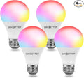 DAYBETTER Tuya Smart Light Bulbs, RGBCW Wi-Fi Color Changing Led Bulbs Compatible with Alexa & Google Home Assistant, A19 E26 9W 800LM Multicolor Led Light Bulb, No Hub Required, Light Bulbs 4 Pack