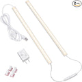 LED Under Cabinet Lighting, 2pcs x 12 Inch Dimmable, USB Plug-in Under Counter Lights with Memory Function, Natural White 4000K