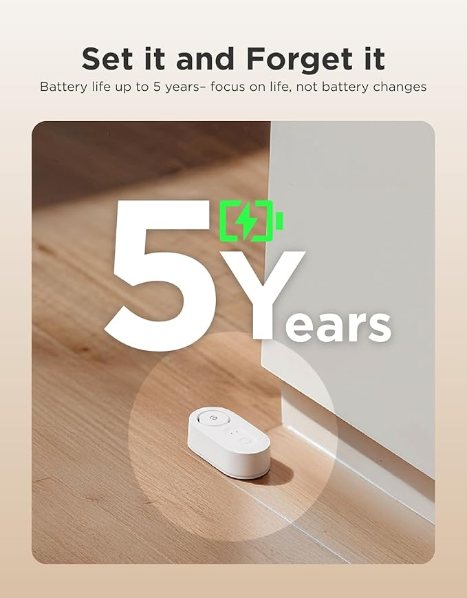 GoveeLife Upgraded Smart Water Leak Detector 1s with 1804 ft Ultra-Long Range, WiFi Water Sensor with SMS/Email/APP Push and Sound Alarm, 5-Year Battery Life, Suit for Home, Basement, Kitchen, 4 Pack