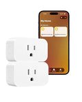 DEWENWILS Matter Smart Plug, Work with Apple Home, Alexa, Google, SmartThings, Smart Outlet with Schedule and Timer, FFS Easy Setup, 100% Privacy 15A/1800W, APP Voice Control, 2.4G Wi-Fi Only, 2 Pack