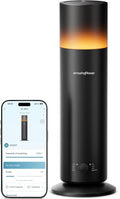 Waterless Essential Oil Diffuser, Smart Scent Diffuser with Nightlight, Smart Schedules, Up to 1100 sq ft, App Control Cold Air Scent Diffuser Oil Machine for Home Large Room and Commercial Use, Black