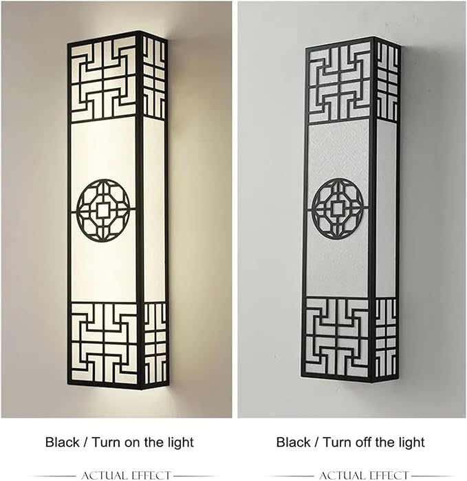 Chinese Style Bedroom Wall Lamp Strip Shaped Zen Background Wall Bedside Lamp Living Room Hallway Stairs Hotel Lighting