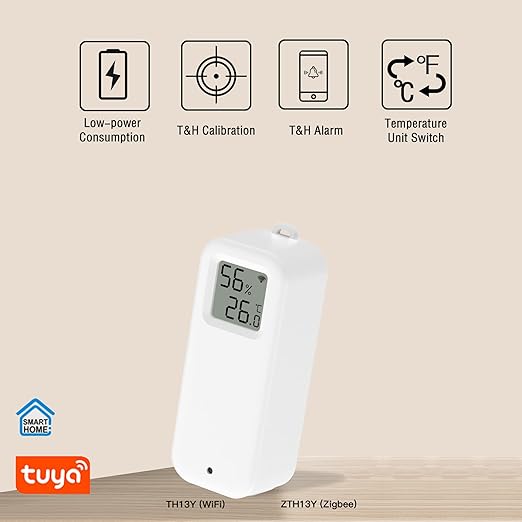 PHOVOLT WLAN Thermometer Hygrometer Sensor, Wireless Smart Temperature and Humidity Digital Display Monitor, with Remote App Notification Alert for Home, Greenhouse(4 Pack)