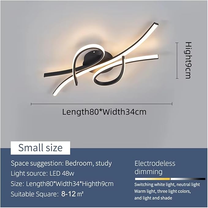 Smart Home Led Pendent Light Living Room Bedroom Study Room Hanging Light Black/Gold Art Decoration Chandelier,Luxury Chandelier