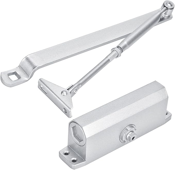 Yctze Adjustable Heavy Duty 45-75Kg Fire Rated Automatic Door Closer, Overhead Door Opener Hardware with Spring Buffer for Left and Right Hand Doors