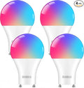 OHLUX GU24 Smart Light Bulbs Compatible with Alexa, 10W 900LM Super Bright, RGBCW Color Changing GU24 LED Bulb, 120V 80W Halogen Replacement, 4Pack