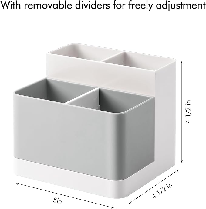 Poeland Desktop Storage Organizer, Pen and Pencil Cases Boxes, Pen or Pencil Holder Box Container for Desk, Office Supplies, Vanity Table