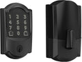 Schlage Encode Smart Wi-Fi Deadbolt Lock with Touchscreen Keypad, Keyless Front Door Entry, App Control, Alexa, Google Home and Airbnb Compatible, Matte Black, BE489WB CAM 622