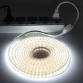 LED Light Strip Kit, AC 110-130V Flexible Waterproof Rope Lights, 13ft 5050 60 LEDs/M for Indoor Outdoor Commercial Lighting Decoration, Accessories Included, Cool White