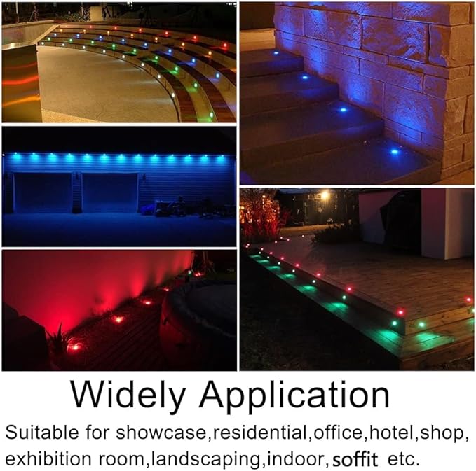 Smart WiFi LED Deck Lights 30 Pack, APP Control RGB Outdoor Lighting for Patio Deck Steps Landscape, Φ1.22" Low Voltage 12V Recessed Deck Lights Waterproof IP67,Compatible with Alexa/Google Home