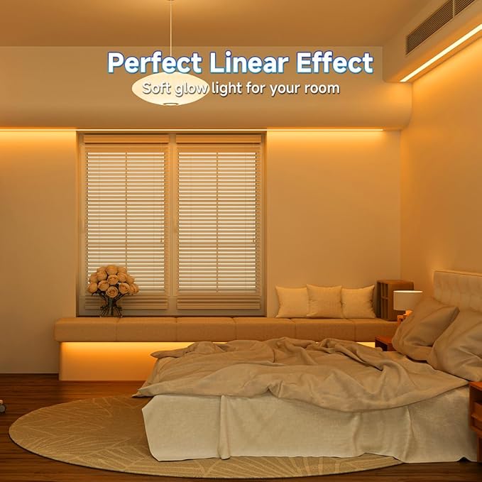 BTF-LIGHTING FCOB COB LED Strip Orange Color 480LED/m 16.4FT DC24V Flexible High Density Uniform Light 8mm Width Bright Dimmable LED Ribbon for Bedroom Indoor Decor(No Adapter or Controller)