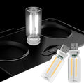 2 PCS Car USB Night Light Bulb, Touch Dimmable Car Interior Ambient Lights, Portable Mini USB Retro Glass Bottle Lamp Decorations for Vehicle, Bedroom, Hallway, Camping (White)