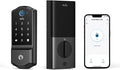 eufy Security Smart Lock C220, Fingerprint Keyless Entry Door Lock, Built-in Wi-Fi, App Remote Control, Front Door Smart Lock Deadbolt, 8Months Battery, Reliable Power, IP53, Black, Traditional