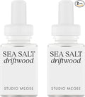 Pura x Studio McGee Smart Home Air Diffuser - Smart Air Diffuser - Up to 120-Hours of Luxury Fragrance per Refill - Spring & Summer Fragrance - 2 Pack, Sea Salt Driftwood