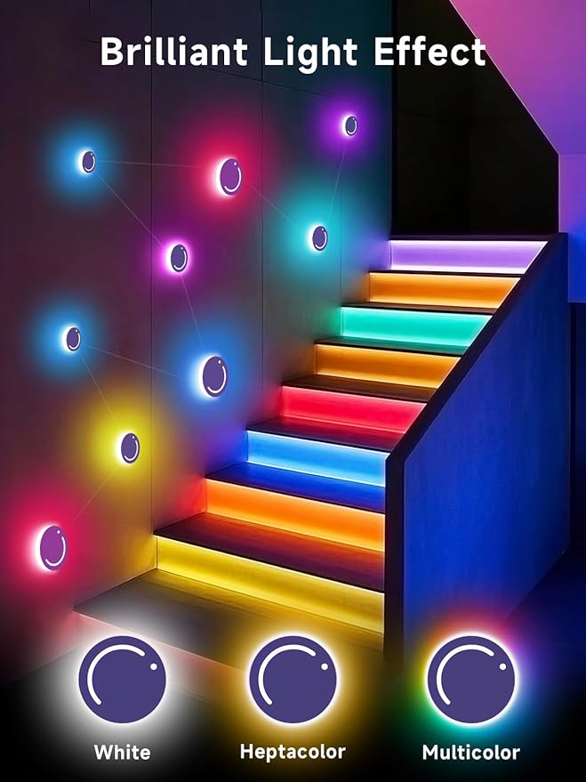 Smart Wall Light, 9-Piece LED DIY Constellation Light, Led Strip Lights, RGB Color Changing, App & Remote Control, Music Sync, Ambient Lighting for Bedroom, Living Room, Gaming, and Home Decor