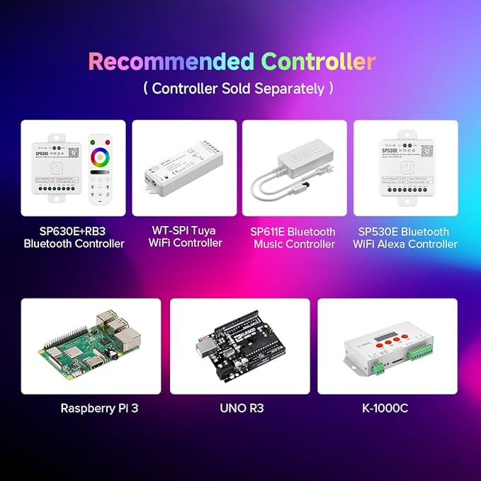 BTF-LIGHTING FCOB WS2811 IC RGB COB LED Strip DC24V 576LED/m 9.8FT Flexible High Density Color Chasing Uniform Light 16IC/m 10mm Width for Indoor Lighting Project(No Adapter or Controller)