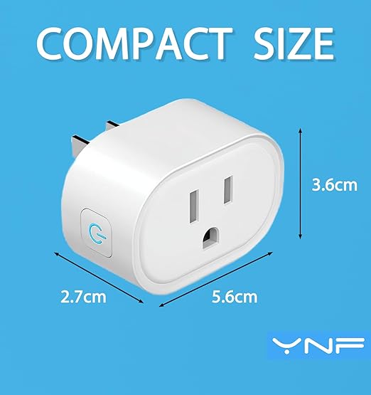 YNF Mini Smart Plug, Simple Setup with One Voice Command, Smart Plugs That Compatible with Alexa , Remote Control, Timer & Schedule, BLE Mesh Plug Requires Alexa Echo （4 Pack）