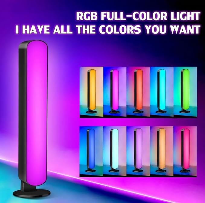 4-Pack RGB Smart LED Music Sync Light - App Controlled Ambient Lamp for TV, PC, Gaming & Decor