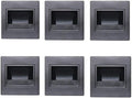 6-Pack LED Corner Wall Lamp 85-265V Embedded LED Stairs Step Night Light LED Stair Wall Lighting for Hallway, Stairs, Closet, Bedroom and More