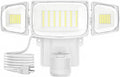 Olafus 70W Motion Sensor Outdoor Light Plug in, Motion Flood Light Dusk to Dawn, 7000LM LED Security Light IP65 Waterproof, Motion Activated 6500K PIR Sensor Lighting for Garage Yard Patio Eave, White