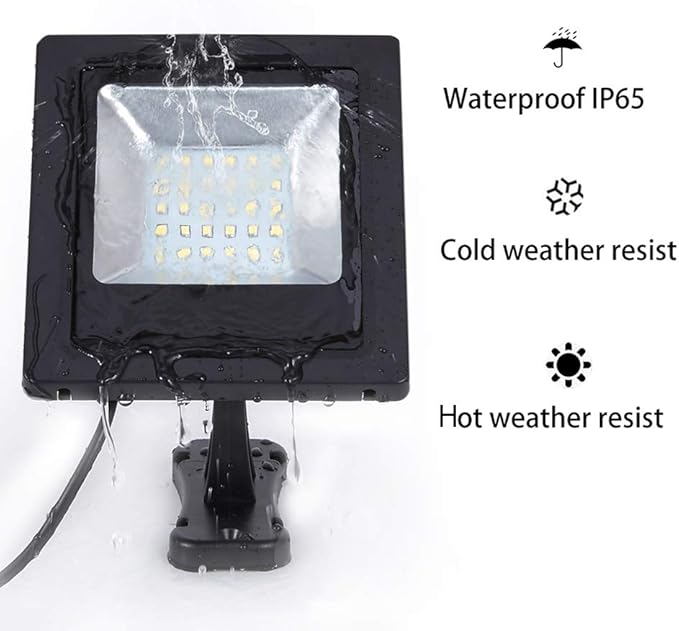 Solar Flood Lights Outdoor Dusk to Dawn Solar Light 4400mAh Waterproof LED 3000K Warm White Solar Powered Lighting for Outside, Wall, Patio
