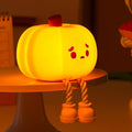 Cute Silicone Pumpkin Night Light, Rechargeable Dimmable Nursery Nightlight, Bedside Touch Lamp for Breastfeeding, Pumpkin Decor for Fall Decorations