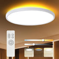 TALOYA Flush Mount Ceiling Light with Remote,3000K-6500K Adjustable,2000K Nightlight,18 Inch, Led Low Profile Ceiling Lights for Bedroom, Living Room, Kitchen, White