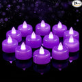 Amagic 24 Pack Purple Flameless LED Tea Lights Candles Battery Operated, Electric Fake Tealight Candles for Party, Wedding, Table Centerpiece, Home Decor, Mardi Gras, Halloween, Christmas, Proposal