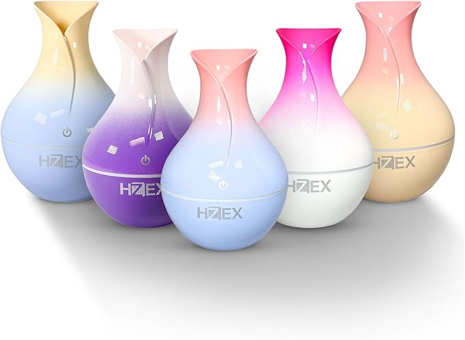 Spiral Essential Oil Diffuser with 7 Color Changing Lights and 5V USB Cable for Home Office, 130ml Mist Humidifier Silent Aroma Diffusers, Variant Colors (Spirit)