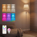 Smart Floor Lamp with RGBCW Color Change Bulb, Compatible with Alexa, Siri, Google Voice & App Control, Standing Lamp with Linen Shade, Tall Lamp for Living Room, Bedroom, Office,Brown