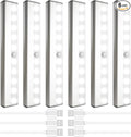 Led Motion Sensor Closet Lights 6 Pack, Wireless Under Cabinet Lighting Rechargeable Under Counter Lights, Homelife Motion Sensor LED Lights, Night Light Bar for Kitchen Wardrobe