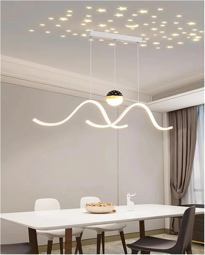 Modern Dining Room Lamparas Decoracion Smart Pendant Lights Decoration Chandeliers Compatible with Dining Room,for Living Room,OneColor