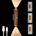 Motion Sensor Wall Lamp - Smart Indoor Night Light Wall Light, Stair Light Rechargeable Sensor Bathroom Light for Bathroom, Bedroom, Living Room, and Courtyard (Grain, 3 Colors)