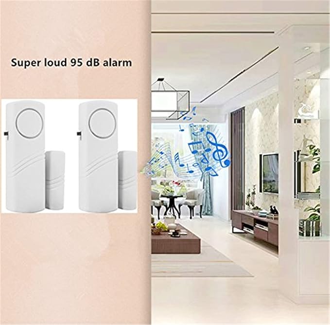 Door Window Alarm, 90DB Door Alarms for Kids Safety, Wireless Sensor Door Window Burglar Alarm-Window Pool Alarms for Home, 3 Pack