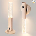 Motion Sensor Night Lights Indoor, Rechargeable Night Lights Wall Sconces Wooden Set of 2, Battery Powered Magnetic Wall Sconces Decor for Bedroom, Hallway, Bathroom, Stairway, Closet