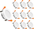 YGS-Tech 2 Inch LED Recessed Lighting, Dimmable Downlight 3W(35W Halogen Equivalent), CRI80, 2700K Ultra Warm White Ceiling Light with LED Driver (10 Pack)