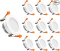 YGS-Tech 2 Inch LED Recessed Lighting, Dimmable Downlight 3W(35W Halogen Equivalent), CRI80, 4000K Natural White Ceiling Light with LED Driver (10 Pack)